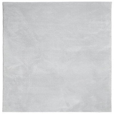 Berkfield Modern Rug Huarte Short Pile Soft And Washable Grey 120X120 Cm