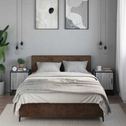 Berkfield Bedside Cabinets 2 Pcs Grey Sonoma 40X31X50 Cm Engineered Wood And Metal - thumbnail 3