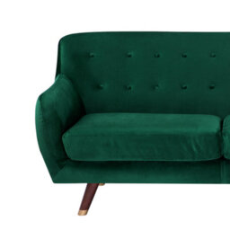Beliani Sofa 3 Seater Bodo Velvet Emerald Green - thumbnail 6