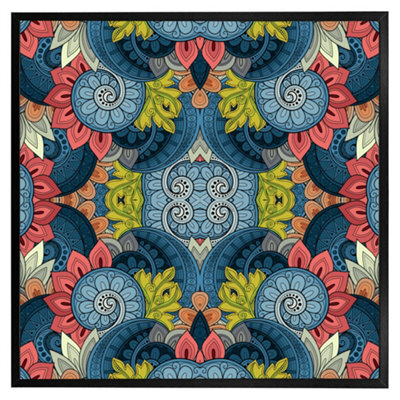 "Andrew Lee Tribal Pattern Ethnic (Picutre Frame) / 20X20"" / Brown" - image 1
