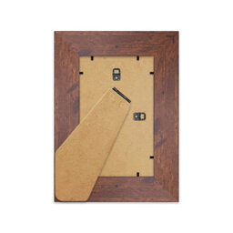 "4X4"" Walnut Picture Frame - 4X4"" Square Frame With 3X3"" Mount For 4X4""/3X3"" Pictures Moderrn Style Thin Edge, 1 Pack" - thumbnail 3