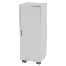 Urbn-Living Urbnliving Height 80Cm 1Door Wooden Side Corner White Colour Cabinet Living Room Hallway Storage Furniture Unit - thumbnail 1