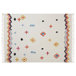 Beliani Blanket Morena Cotton 130 X 180 Cm Multicolour - thumbnail 5