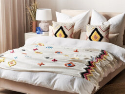 Beliani Blanket Morena Cotton 130 X 180 Cm Multicolour - thumbnail 2