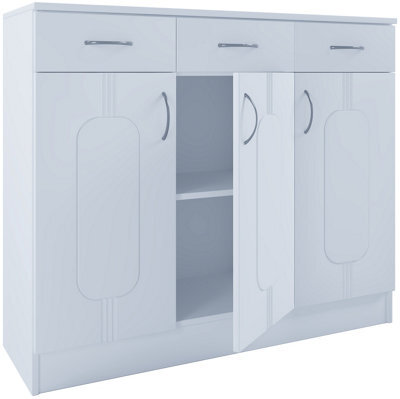 Vcm Chest Of Drawers Sideboard Balia 3 Revolving Doors - image 1