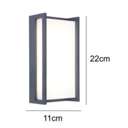 Britalia Br5193001118 Led Anthracite Outdoor Modern Rectangular Flush Wall Light 1100Lm 3000K Warm White Ip54 - thumbnail 5