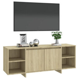 Berkfield Tv Cabinet Sonoma Oak 130X35X50 Cm Engineered Wood - thumbnail 4