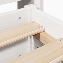 Berkfield Bed Frame Without Mattress White 100X200 Cm Solid Wood Pine - thumbnail 9