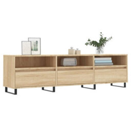 Berkfield Sturdy Tv Cabinet Sonoma Oak 150X30X44.5 Cm Engineered Wood - thumbnail 3