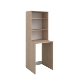 Parisot Laundry Room Storage Cabinet For Two Washing Machines Or Dryer With Cupboards & Shelves -White Oak - thumbnail 4