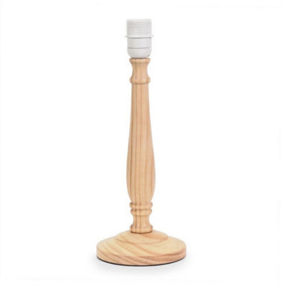 Traditional Wooden Candle Stick Table Lamp Base Living Room Bedroom Lounge Light - image 1