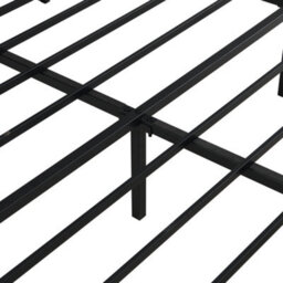 Abrihome Metal Bed With Led Lights & Charging Ports - 4Ft6 Double, 135X190Cm, Soft-Padded Storage Headboard, Wheeled Drawers, Black - thumbnail 6