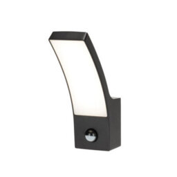 CGC Lighting Cgc Millie Black Curved Led Wall Light Pir Motion Sensor Diecast Aluminium Opal Diffuser 4000K Ip54 - thumbnail 3
