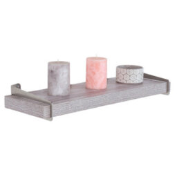 Core Products Chunky Grey Oak Effect Wall Shelf - Slide-On Brackets, Sturdy Storage, W60Cm X L19.5Cm X H3.8Cm - thumbnail 2