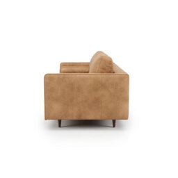 Valencia Isabella Leather Grande Sofa Tan Color Full Semi Aniline Leather Kiln-Dried Wood Luxurious Down Cushions - thumbnail 8