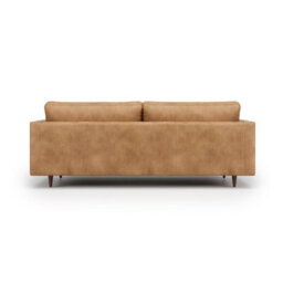 Valencia Isabella Leather Grande Sofa Tan Color Full Semi Aniline Leather Kiln-Dried Wood Luxurious Down Cushions - thumbnail 9