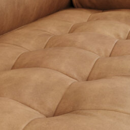 Valencia Isabella Leather Grande Sofa Tan Color Full Semi Aniline Leather Kiln-Dried Wood Luxurious Down Cushions - thumbnail 6