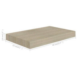 Berkfield Floating Wall Shelves 2 Pcs Oak 40X23X3.8 Cm Mdf - thumbnail 8