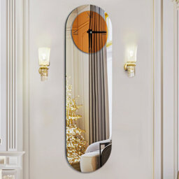 Artloge Large Mirrored Wall Clock Hotel Library Church Clock Timeless Charm On Wall Decor, 32X100Cm - thumbnail 1