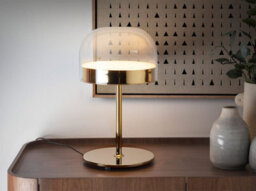 Angel Cerda Elegant Steel And Glass Table Lamp For Modern Decor - thumbnail 2