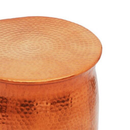 Vidaxl Hammered Aluminium Stool/side Table Brass/copper Colour - thumbnail 3
