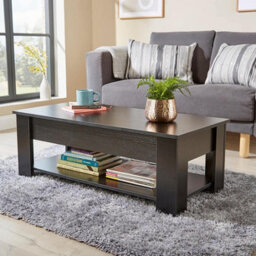 Home Source Orlando Lift Up Undershelf Storage Coffee Table Black - thumbnail 5