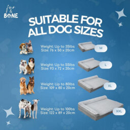 Fur & Bone Orthopaedic Dog Bed - Medium Velvet - Egg Crate Foam Mattress With L Shaped Bolster & Non-Slip Base For Pet Comfort - thumbnail 7
