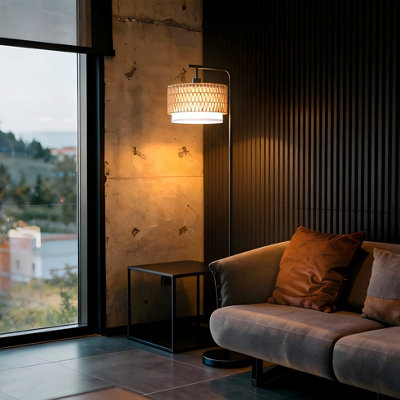 Luminexdesigns Double Shade Floor Lamp - Adjustable Heads For Living Room, Bedroom & Office, Bulb Excluded - image 1