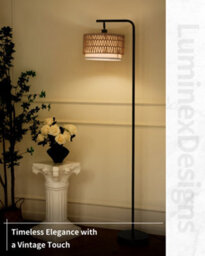Luminexdesigns Double Shade Floor Lamp - Adjustable Heads For Living Room, Bedroom & Office, Bulb Excluded - thumbnail 3