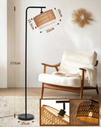 Luminexdesigns Double Shade Floor Lamp - Adjustable Heads For Living Room, Bedroom & Office, Bulb Excluded - thumbnail 7