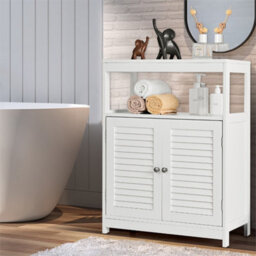 Bathroom Floor Cabinet Free Standing Storage Organizer - thumbnail 6