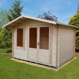 Shire Berryfield Log Cabin Home Office Garden Room Approx 11 X 8 Feet - thumbnail 2