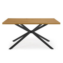 Vonhaus Dining Table, 6 Seater Kitchen Table For Dining Room, Rectangular Wood Effect With Black Cross Legs, W150 X D85Cm, Abel - thumbnail 9