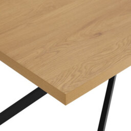 Vonhaus Dining Table, 6 Seater Kitchen Table For Dining Room, Rectangular Wood Effect With Black Cross Legs, W150 X D85Cm, Abel - thumbnail 8