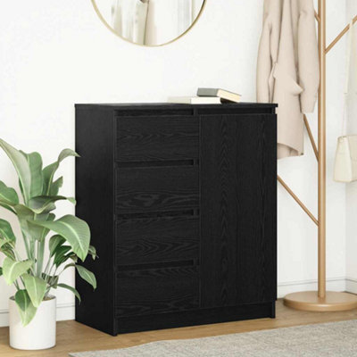Berkfield Sideboard With Drawers Black Oak 71X35X84 Cm Engineered Wood - image 1