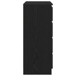 Berkfield Sideboard With Drawers Black Oak 71X35X84 Cm Engineered Wood - thumbnail 7