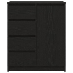 Berkfield Sideboard With Drawers Black Oak 71X35X84 Cm Engineered Wood - thumbnail 6