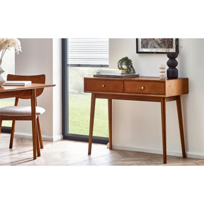 Ashfield Cherry Ash Writing Desk With 2 Drawers - image 1