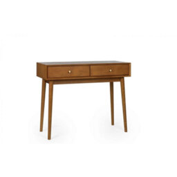 Ashfield Cherry Ash Writing Desk With 2 Drawers - thumbnail 2