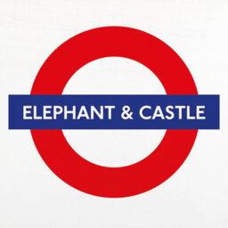 Transport For London Elephant & Castle Wooden Block White/red/blue (2.7Cm X 20Cm X 20Cm) - thumbnail 2