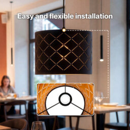 Emitto Ceiling Light Shade Pendant Drum Lampshade Lightshade Living Room - thumbnail 6