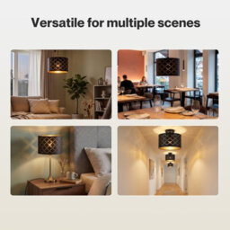 Emitto Ceiling Light Shade Pendant Drum Lampshade Lightshade Living Room - thumbnail 9
