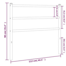 Berkfield Metal Headboard White 107 Cm - thumbnail 5