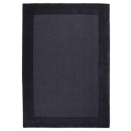 Handmade Luxurious Modern Easy To Clean Wool Bordered Charcoal Plain Wool Rug For Living Room & Bedroom-160Cm X 230Cm - thumbnail 6