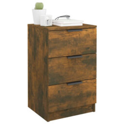 Berkfield Modern Bedside Cabinets 2 Pcs Smoked Oak 40X36X65 Cm - thumbnail 4