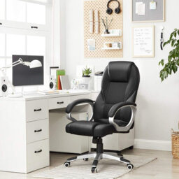 Songmics Ergonomic Office Chair With Adjustable Height, Black - thumbnail 9
