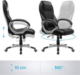 Songmics Ergonomic Office Chair With Adjustable Height, Black - thumbnail 7