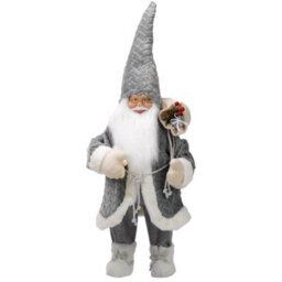Marco Paul 85Cm Standing Santa Claus Christmas Decoration - Grey - thumbnail 3