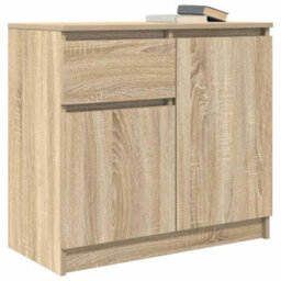 Walplus Sideboard With Drawer Sonoma Oak 71X35X65 Cm Engineered Wood - thumbnail 4