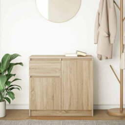 Walplus Sideboard With Drawer Sonoma Oak 71X35X65 Cm Engineered Wood - thumbnail 3